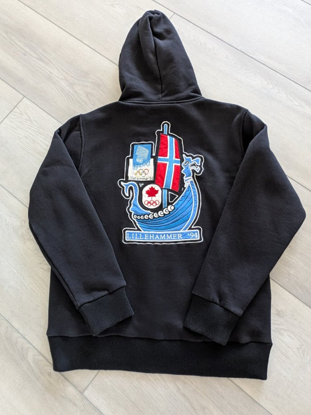 Hoodie Olympic Museum Collection Quarter Zip Men's Size S Lillehammer ’94